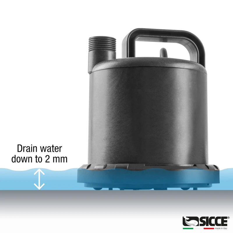 Sicce Ultra Zero Utility Pump – 793 GPH Aquarium Water Change & Mixing Pump
