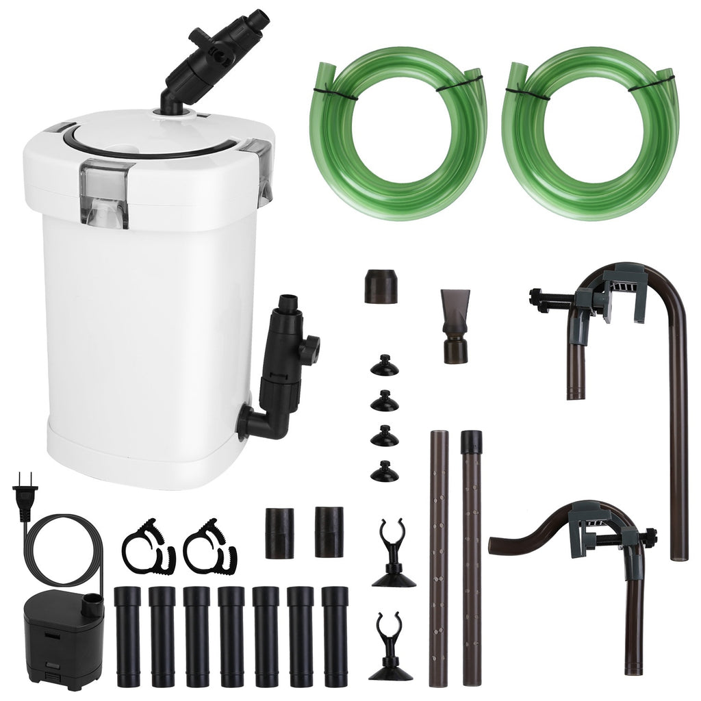 3- Stage External Canister Filter- 600L/H (158 GPH) For Freshwater & Saltwater Aquariums (20-40 Gallons)