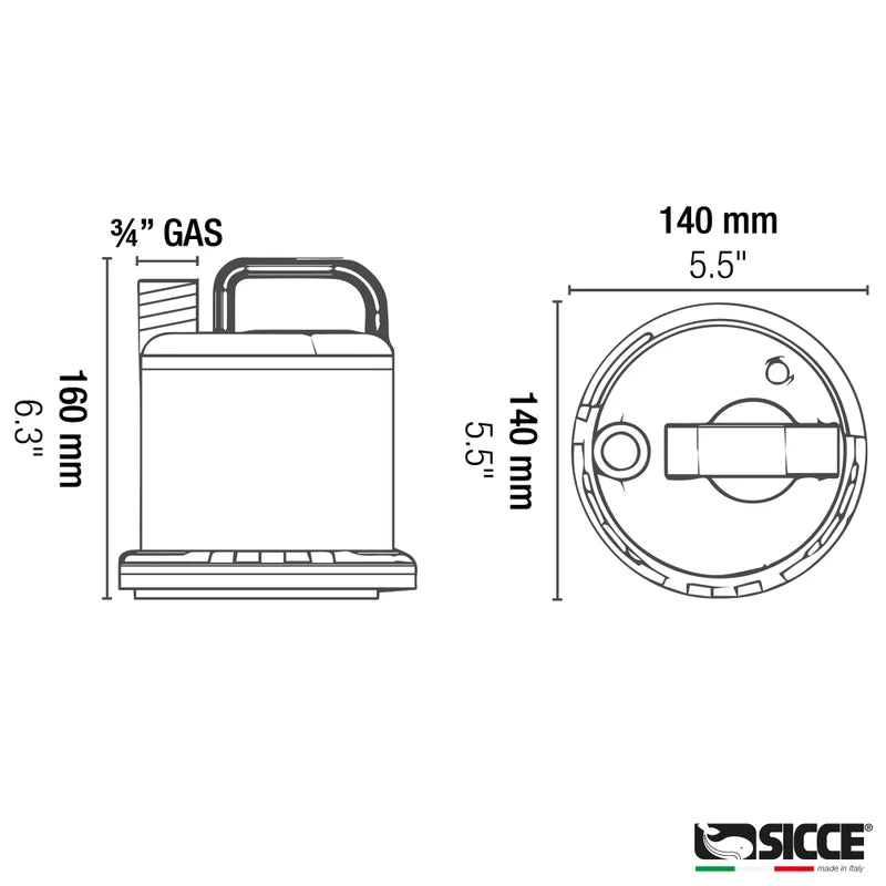Sicce Ultra Zero Utility Pump – 793 GPH Aquarium Water Change & Mixing Pump