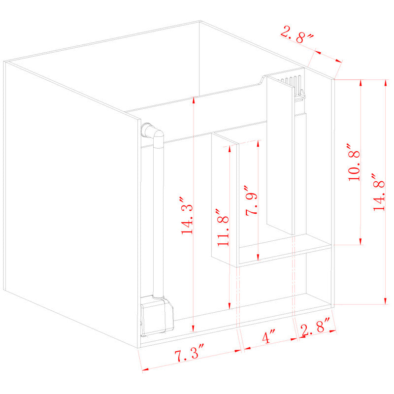 Innovative Marine 15 Gallon Fusion AIO Cube Aquarium | 0215-P