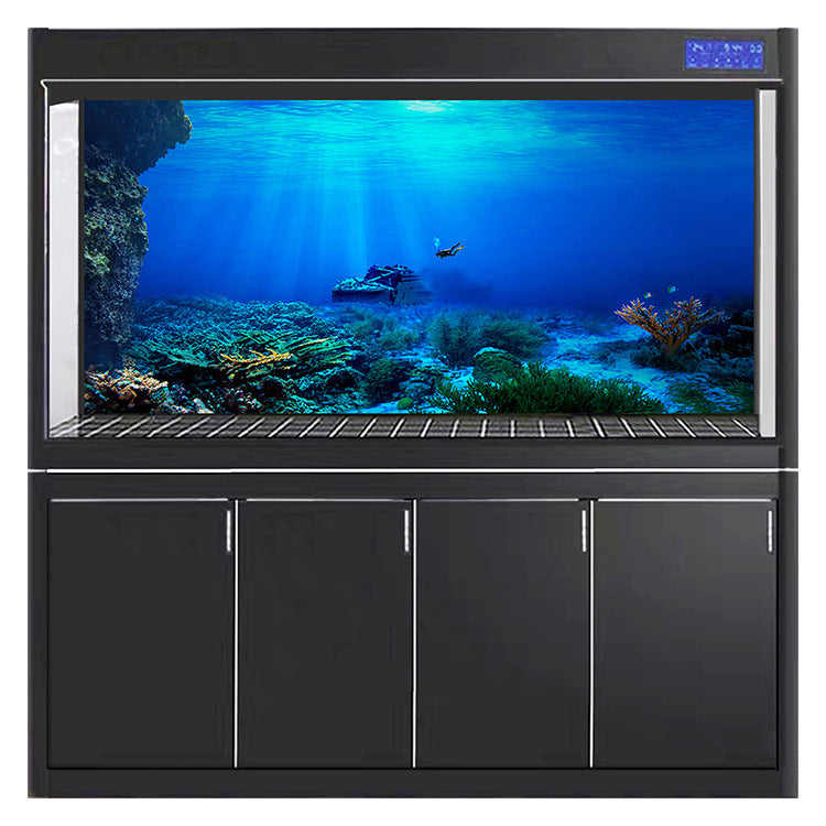 3d Realistic Underwater Aquarium Background Thickened PVC Ocean & Coral Reef Scenery (Multiple Sizes & Styles)