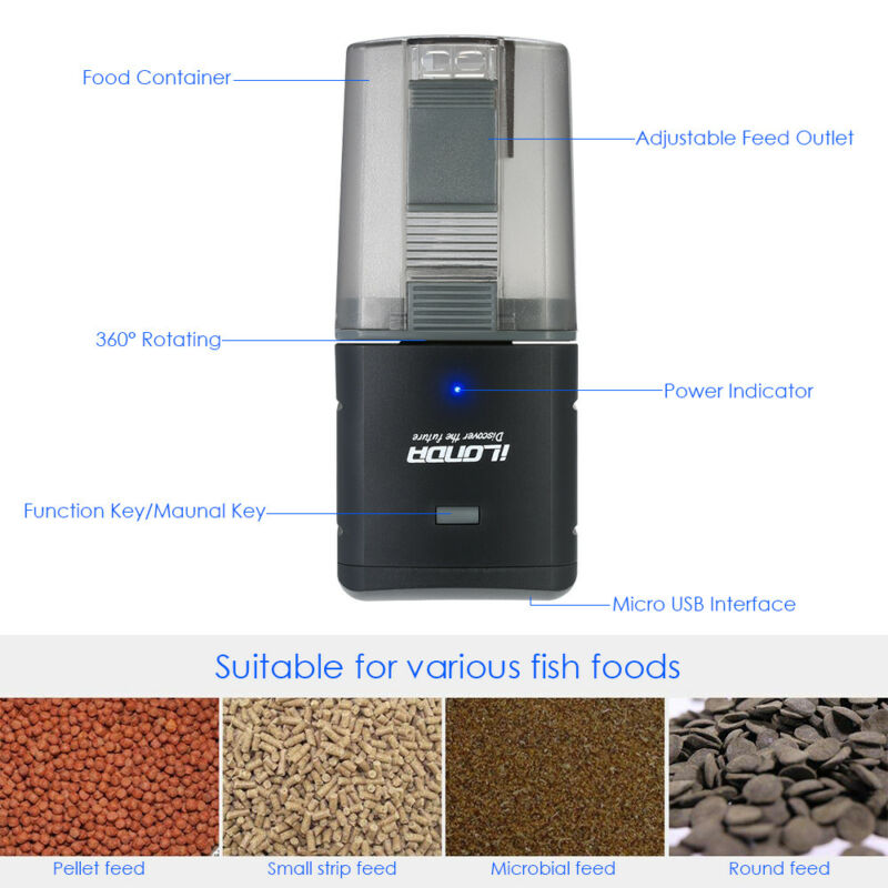 Infinity Essentials WiFi Automatic Fish Feeder – Smart App-Controlled Aquarium Feeding System (Remote Feeding & Scheduling)
