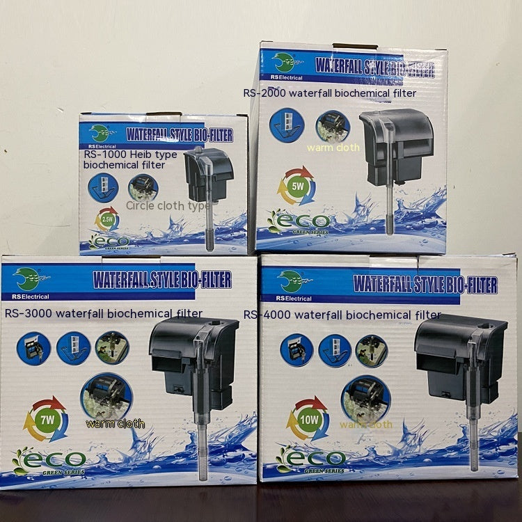 Aquarium Hang-On-Back (HOB) Waterfall Bio Filter- Freshwater & Saltwater