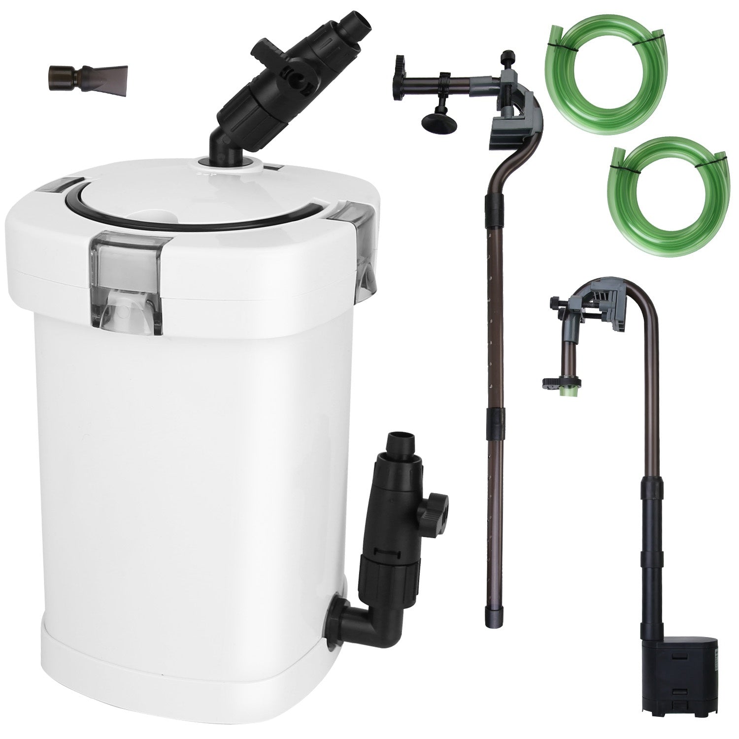 3- Stage External Canister Filter- 600L/H (158 GPH) For Freshwater & Saltwater Aquariums (20-40 Gallons)