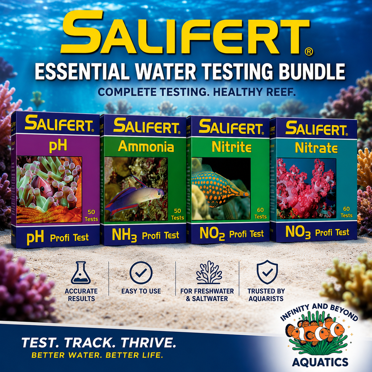 Aquarium Water Test Kit Bundle Nitrate Ammonia Nitrite