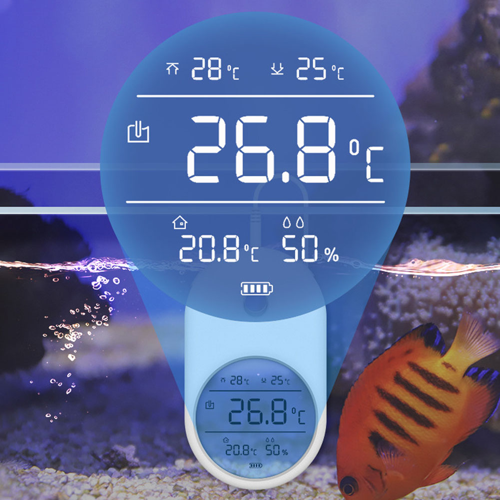 Aquarium Temperature Alert Monitor – Digital Thermometer for Fish, Reef & Turtle Tanks
