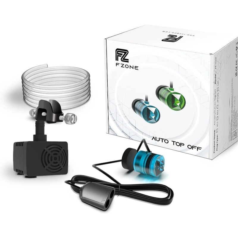 Aquarium ATO Auto Top Off Refilling System with Dual Optical Sensor - Automatic Tank Overflow Prevention, Easy Installation with Suction Cups/Hose Clamp, Battery-Powered (Non-) for All-in-One Aquarium Setup, Spill-Proof Design for Fish Tanks