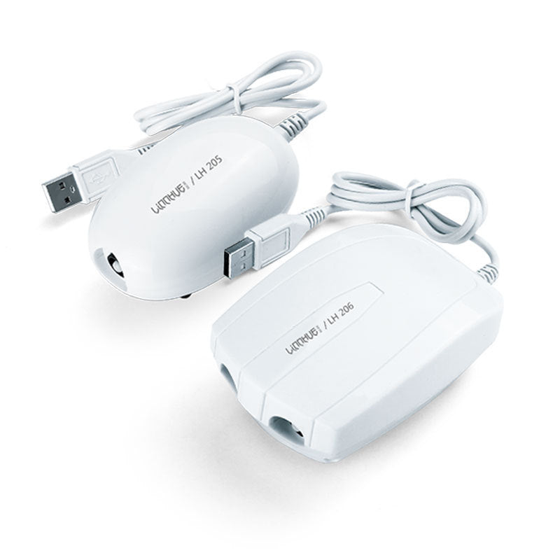 Portable USB Emergency Air Pump for Fresh & Saltwater Aquarium Single & Double Air Outlet Options.