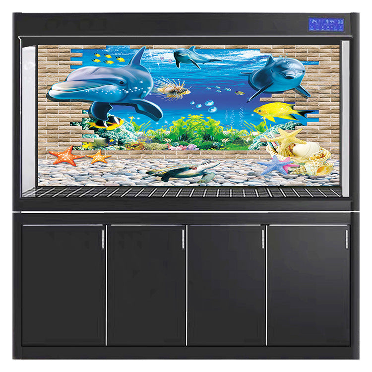 3d Realistic Underwater Aquarium Background Thickened PVC Ocean & Coral Reef Scenery (Multiple Sizes & Styles)