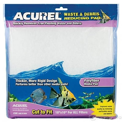 Acurel Waste & Debris Reducing Polyfiber Media Pad — 10" × 18"