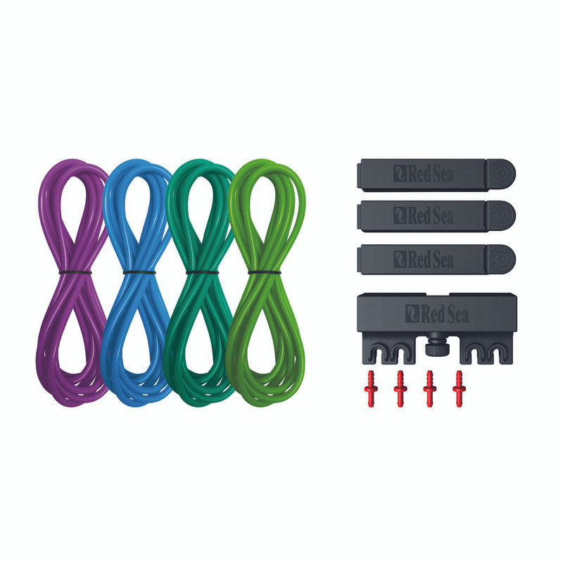 Red Sea ReefDose Deluxe 4-Color Tubing & Accessories Kit – Blue/Green