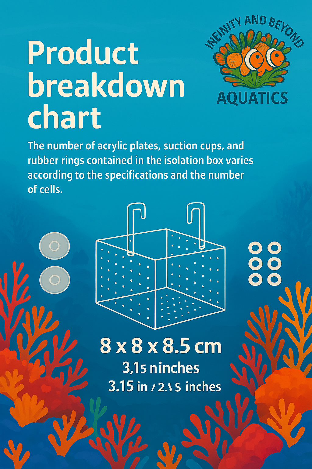 Aquarium Fish Breeding Isolation Box – Fry Hatchery, Baby Fish Incubator & Tank Divider for Guppies, Betta, Shrimp & Reef Fish