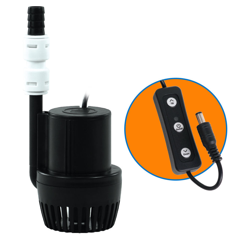 IceCap DC-400L Utility Pump with Inline Controller – 105 GPH Aquarium Water Pump