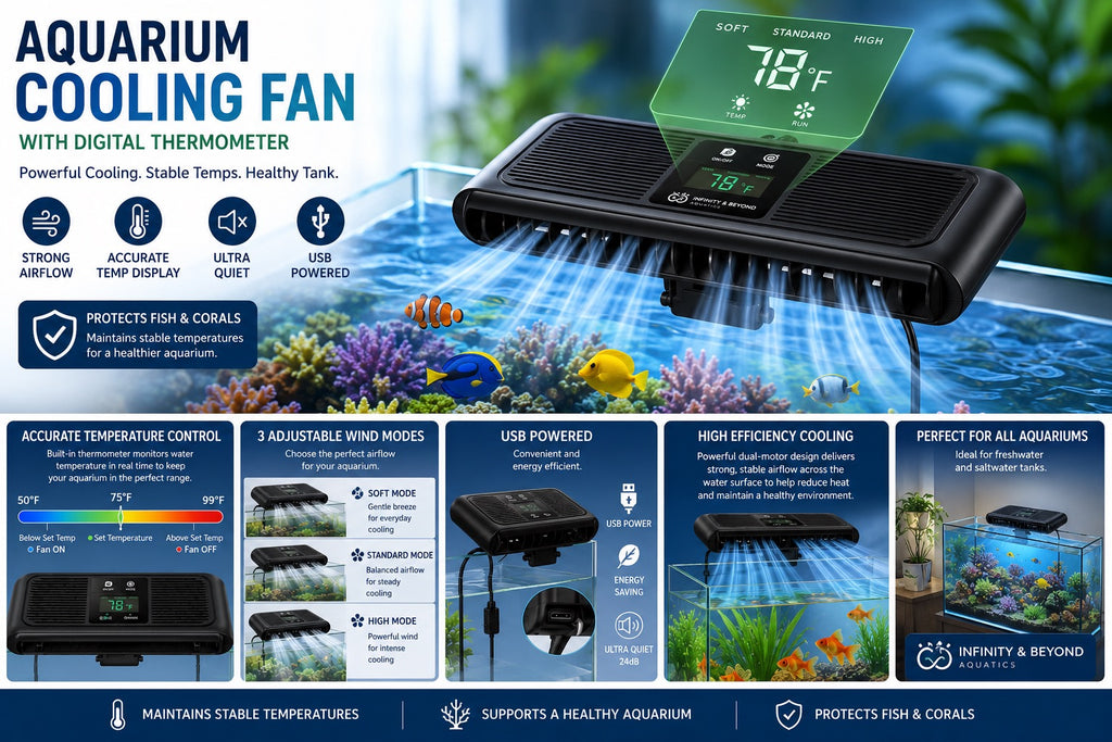 Infinity SmartTemp Aquarium Cooling Fan with Digital Thermometer