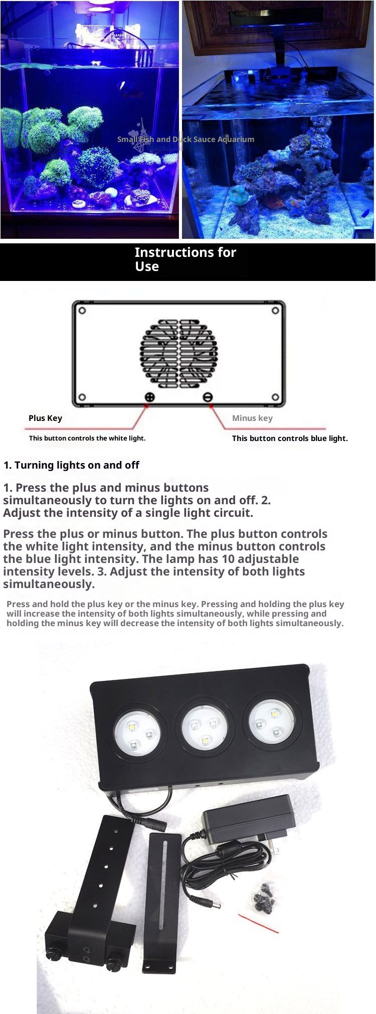 Infinity AquaGlow Reef  LED System – Full Spectrum Smart Coral Light (30W/40W WiFi) Powered by Water Knight Technology