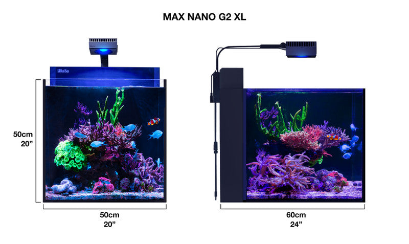 Red Sea MAX NANO G2 XL 33 Gallon Complete Reef Aquarium with Black Cabinet