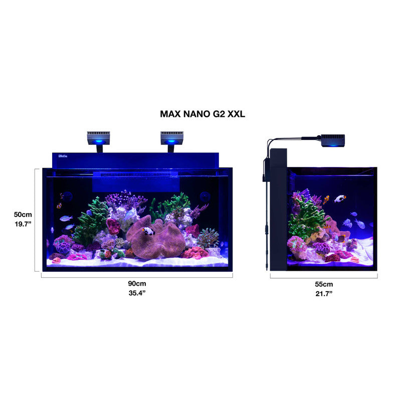 Red Sea MAX NANO G2 XXL 53 Gallon Complete Reef Aquarium with White Cabinet