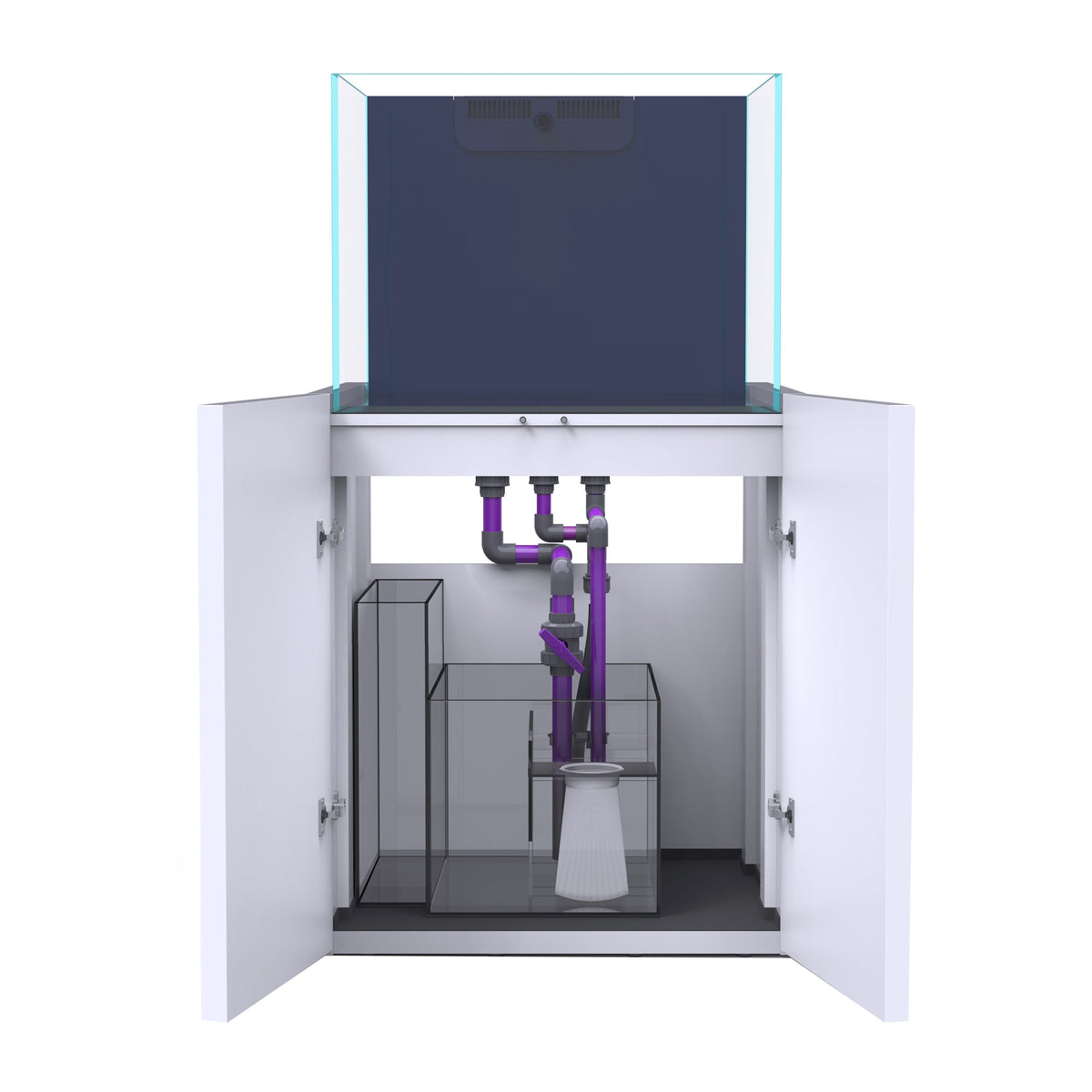 OPUS G2 250 Pro-Line with White Cabinet (Aquarium, Plumbing, Sump & Stand Kit)
