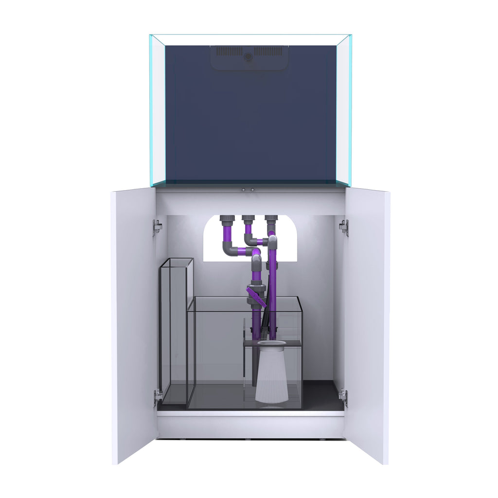 OPUS G2 250 Slim-Line with White Cabinet (Aquarium, Plumbing, Sump & Stand Kit)