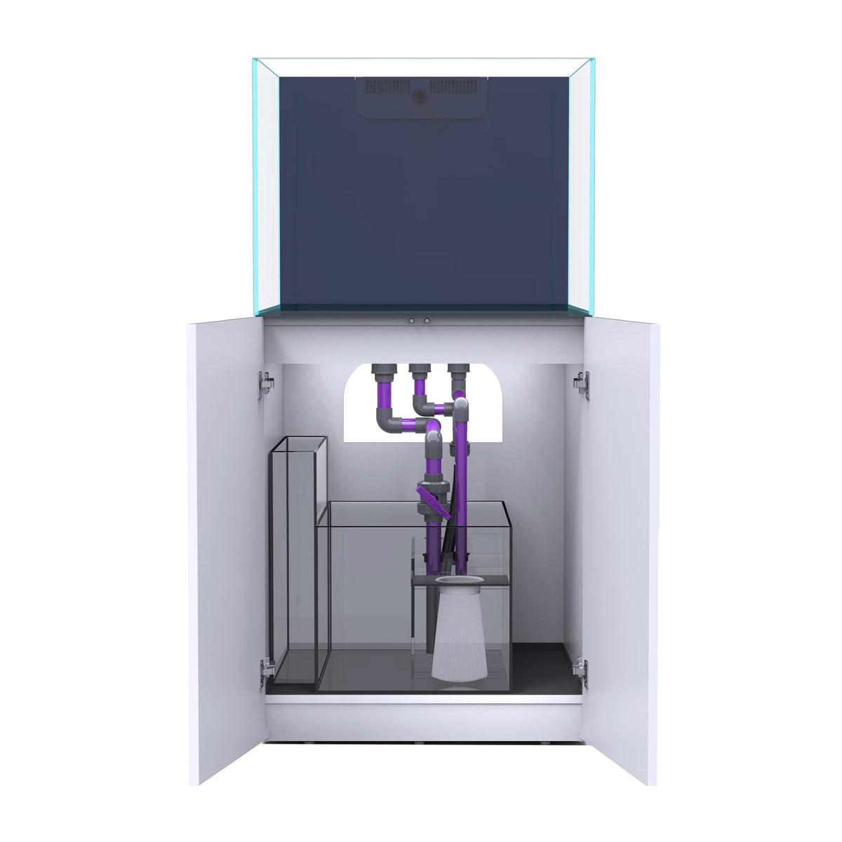 OPUS G2 250 Slim-Line with White Cabinet (Aquarium, Plumbing, Sump & Stand Kit)
