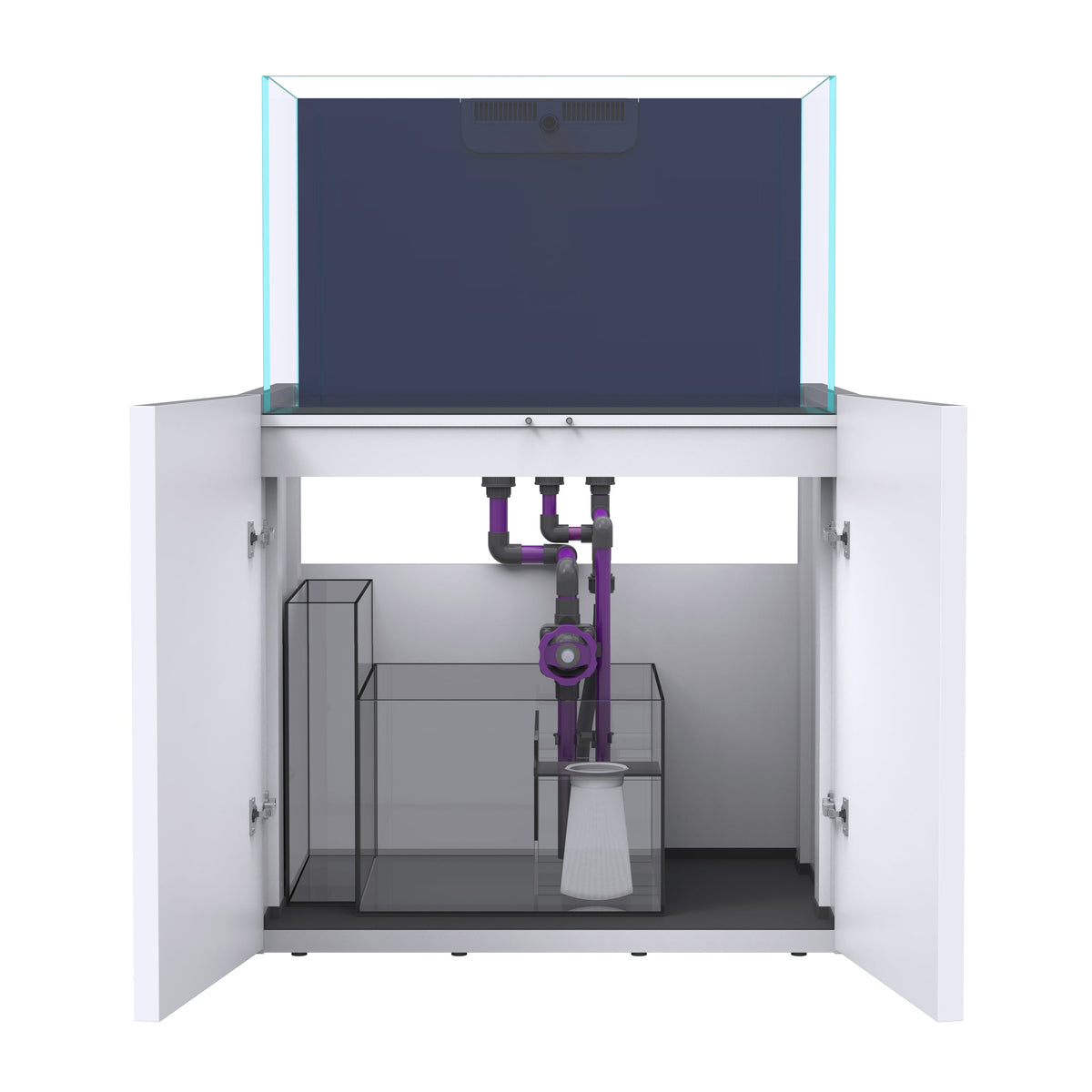 OPUS G2 300 Pro-Line with White Cabinet (Aquarium, Plumbing, Sump & Stand Kit)