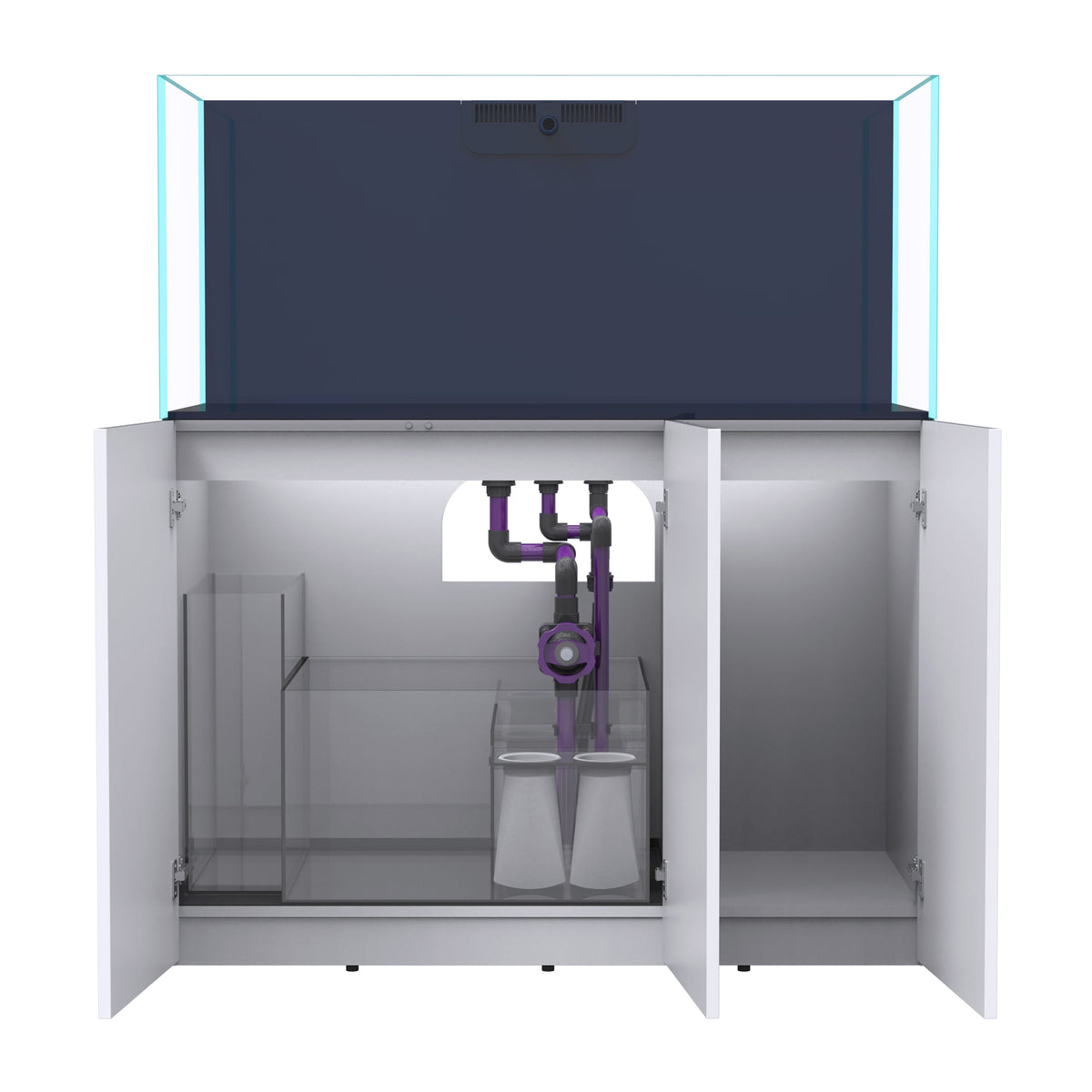 OPUS G2 440 Slim-Line with White Cabinet  (Aquarium, Plumbing, Sump & Stand Kit)