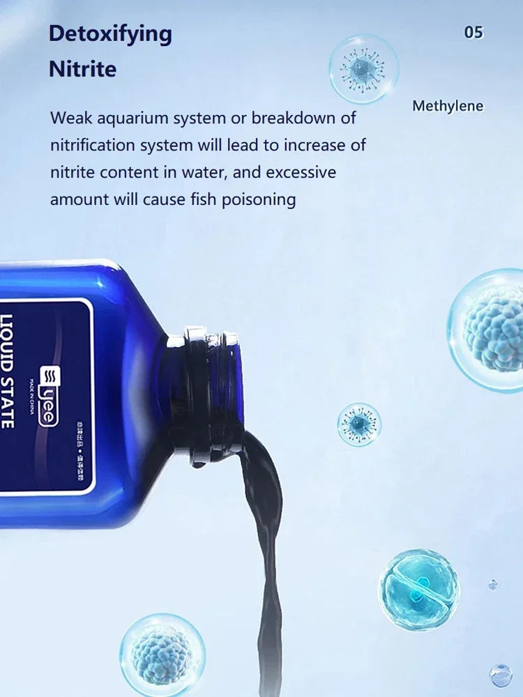 Methylene Blue Aquarium Water Purifier 235mL Antibacterial & Healing Solution for Fish Health and Bacterial Control