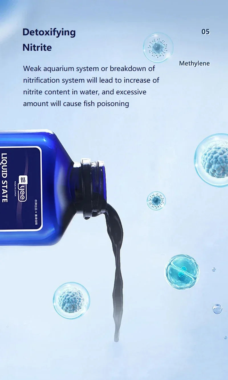 Methylene Blue Aquarium Water Purifier 235mL Antibacterial & Healing Solution for Fish Health and Bacterial Control