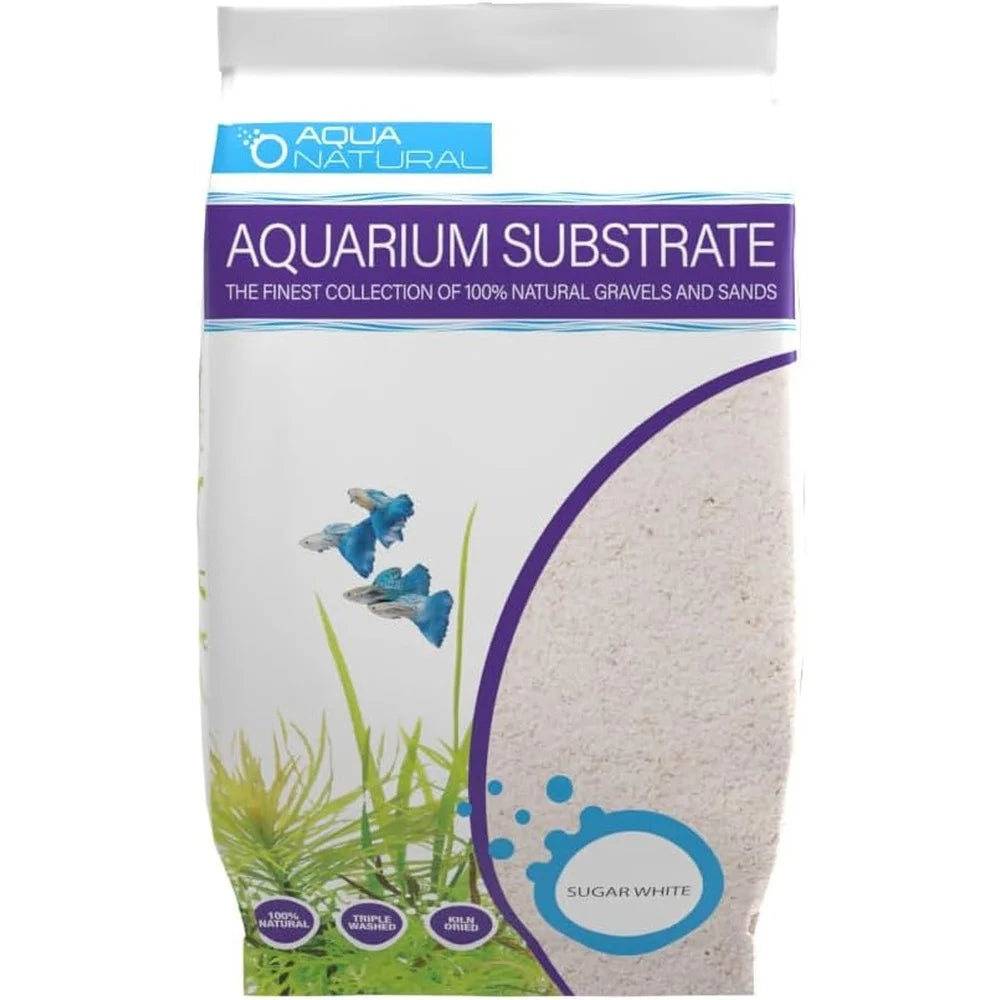 Infinity AquaScape Sugar White Sand Substrate – Ultra Fine 0.5–1mm Aquarium Sand for Freshwater & Reef Tanks (10 lb)