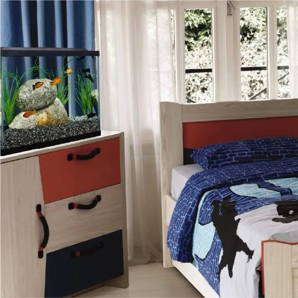 10 Gallon Tetra Tropical Fish Tank Kit with LED Light for Freshwater Aquarium