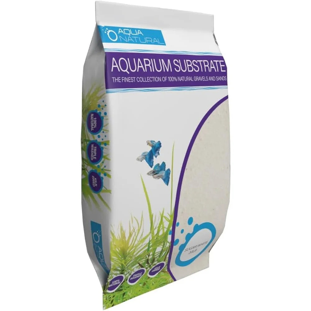 Infinity AquaScape Sugar White Sand Substrate – Ultra Fine 0.5–1mm Aquarium Sand for Freshwater & Reef Tanks (10 lb)