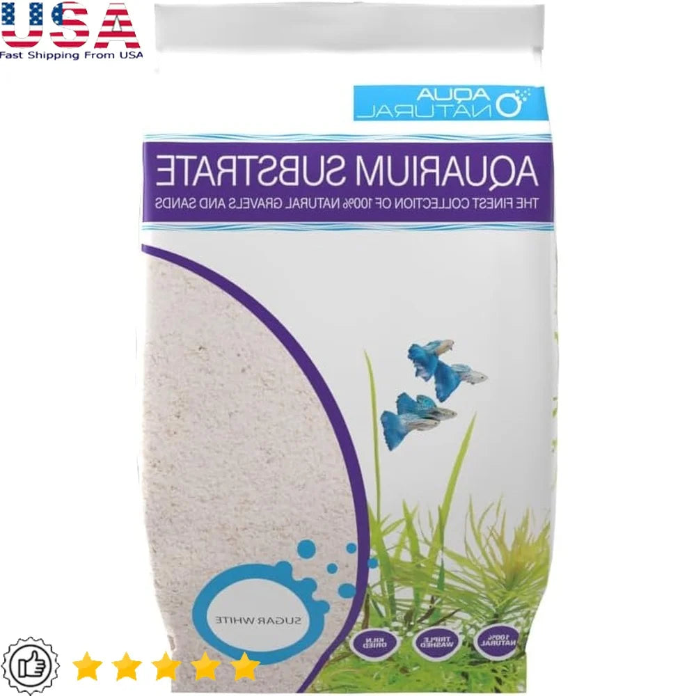 Infinity AquaScape Sugar White Sand Substrate – Ultra Fine 0.5–1mm Aquarium Sand for Freshwater & Reef Tanks (10 lb)