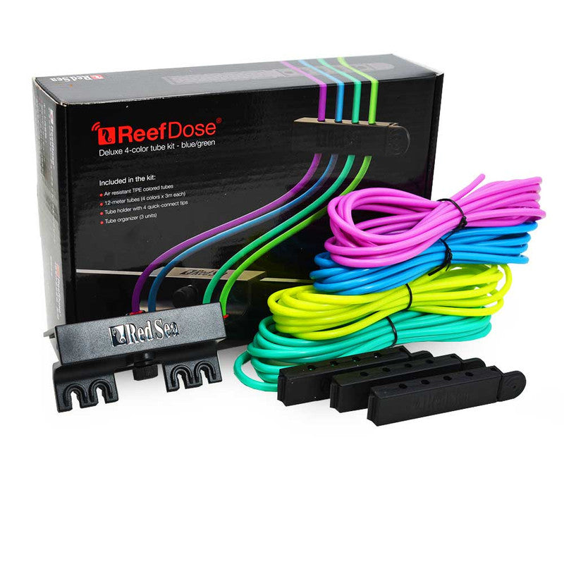 Red Sea ReefDose Deluxe 4-Color Tubing & Accessories Kit – Blue/Green