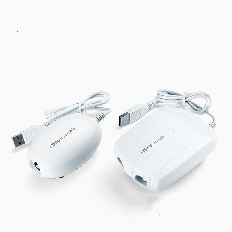 Portable USB Emergency Air Pump for Fresh & Saltwater Aquarium Single & Double Air Outlet Options.