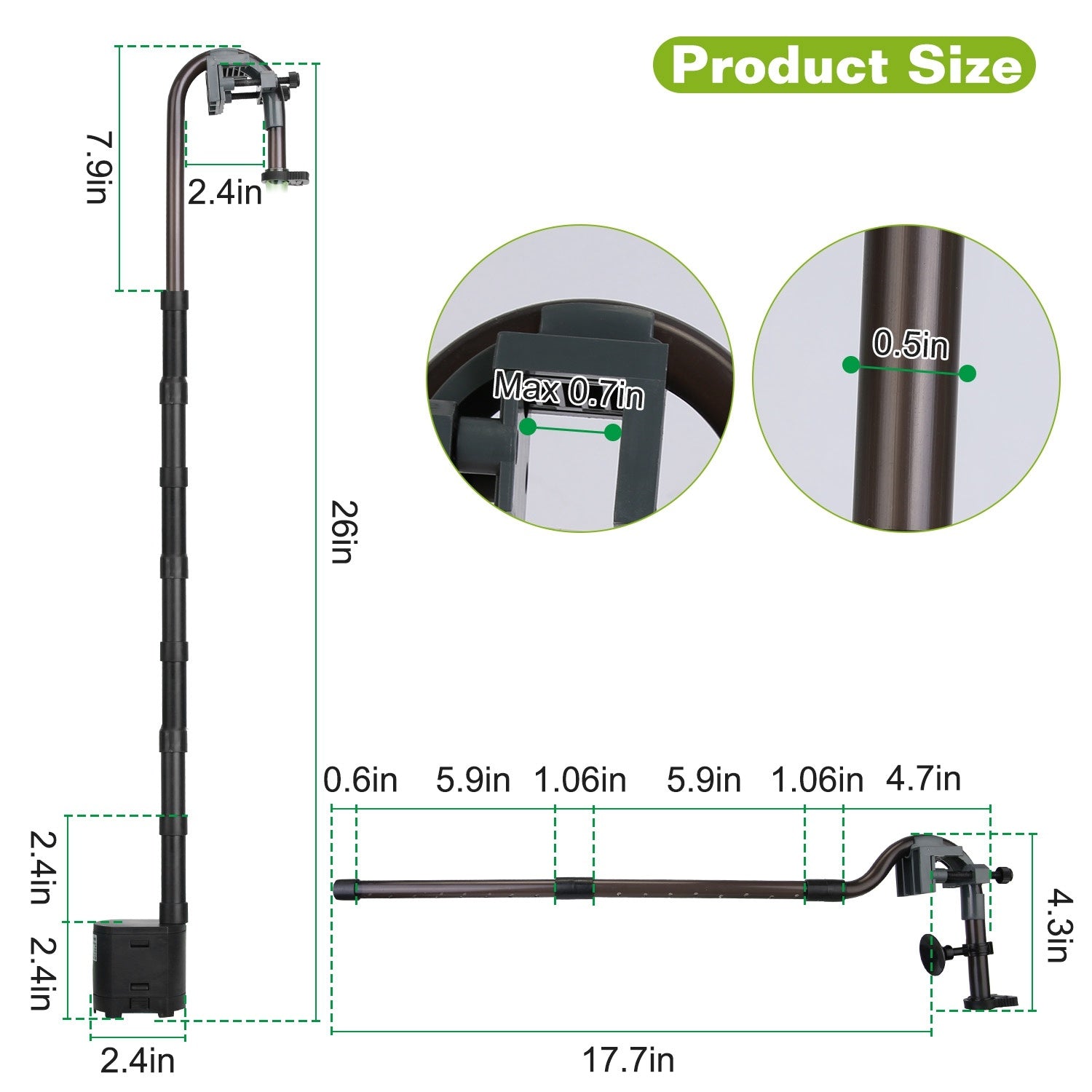 3- Stage External Canister Filter- 600L/H (158 GPH) For Freshwater & Saltwater Aquariums (20-40 Gallons)