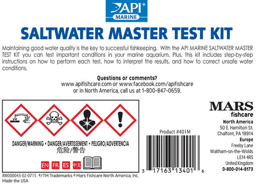 API Saltwater Master Test Kit  Ammonia, Nitrite, Nitrate & pH Testing