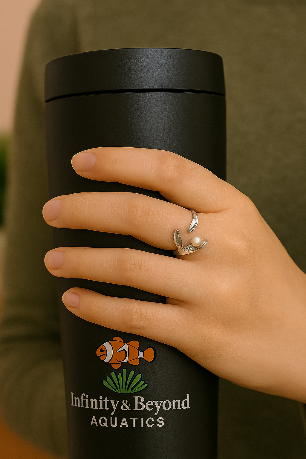 Pearl Fish Little Finger Ring – French Simplicity Collection