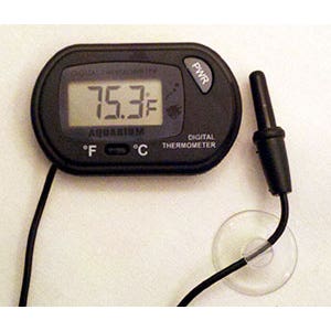 Blueline digital aquarium thermometer with remote probe
