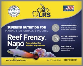 LRS Reef Frenzy Nano Frozen Food for Marine Fish, Corals & Invertebrates – 4 oz