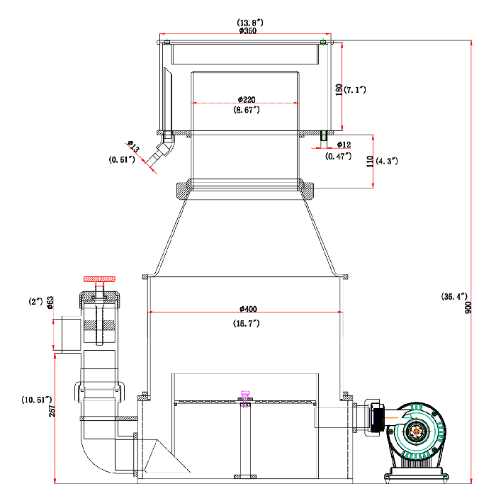 Reef Octopus SRO-8000EXT Light Commercial Protein Skimmer | Up to 1,500 Gallons