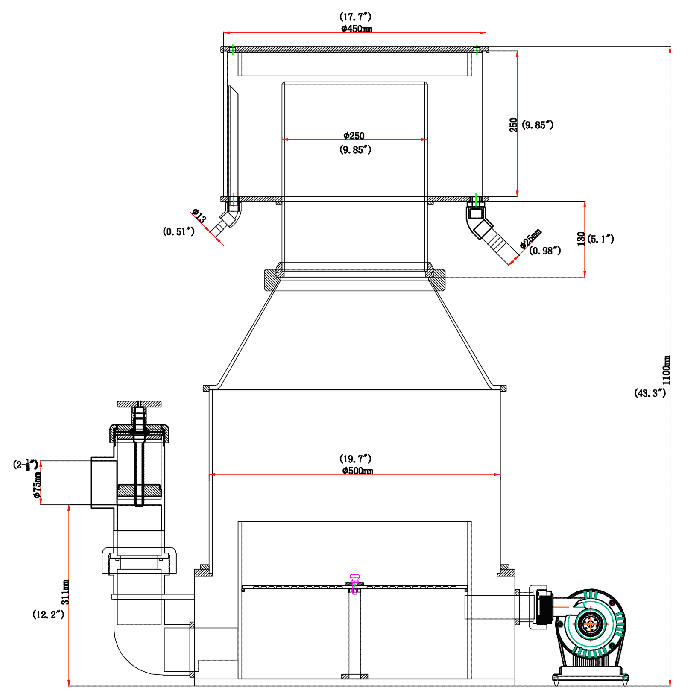 Reef Octopus SRO-9000EXT Light Commercial Protein Skimmer | Up to 3,000 Gallons