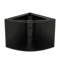 Abyss Black 90g Corner 1/4 Cylinder Glass Aquarium Set in Flush Wood Furniture
