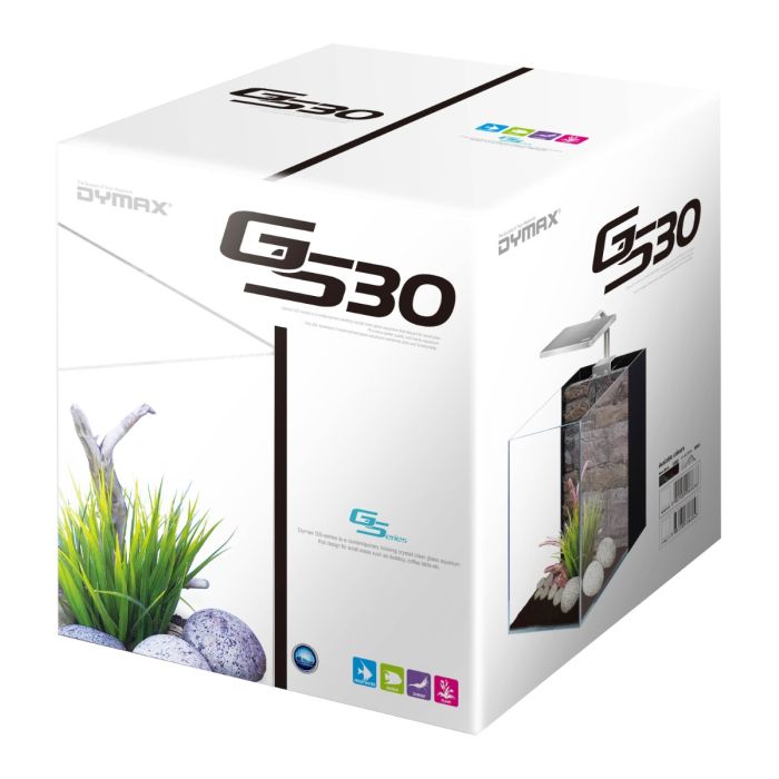 ￼Dymax GS30 7 Gallon Cube Glass Aquarium