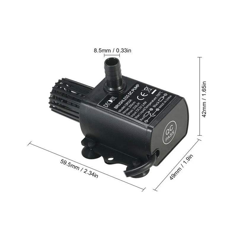 Usb Aquarium Emergency Water pump- Submersible Backup Circulation Pump (250 L/h)