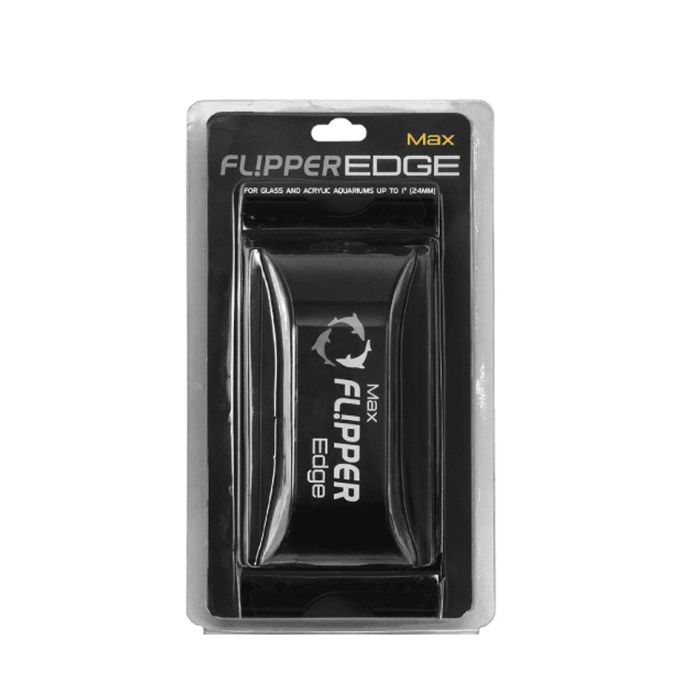 Flipper Edge MAX Magnetic Aquarium Cleaner (2 in 1 Scrubber & Scraper, Up to 1” Glass/Acrylic)