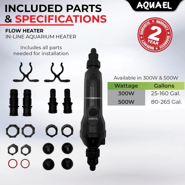 Aquael FLOW inline heater installation