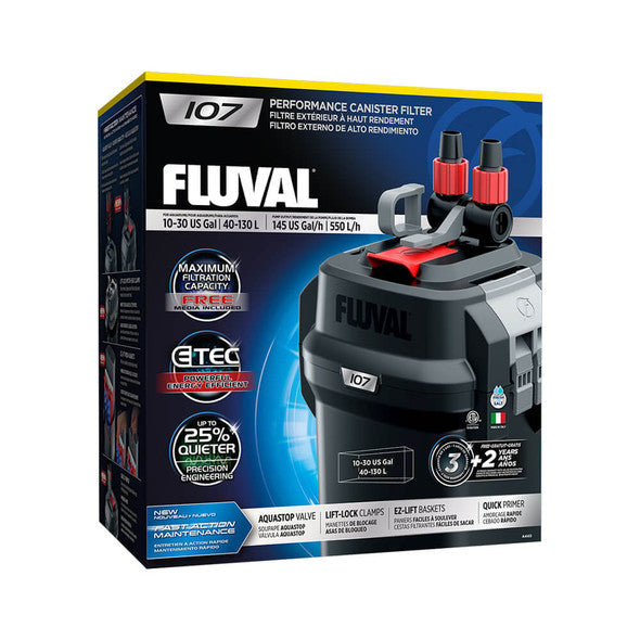 Fluval 107 — 10–30 Gallons canister filter