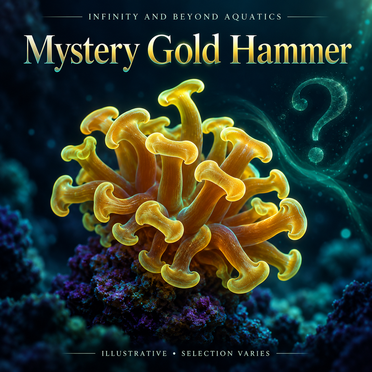 Mystery Gold Hammer Coral – 1–2 Heads — IBA illustrative artwork; selection varies