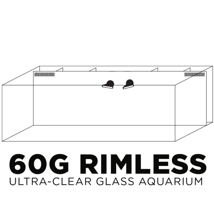 IceCap 60 Gallon Rimless All-In-One Aquarium with Cabinet Stand