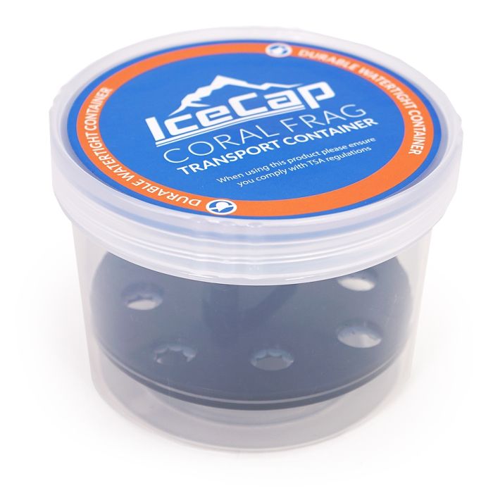 IceCap Coral Frag Transport Container (8 Plugs) | Reef Coral Carrier & Dip Container